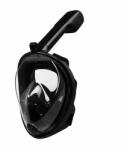  Masca snorkeling cu tub, Trizand, neagra, sistem antiaburire, suport camera, marime S/M (00023469-IS)