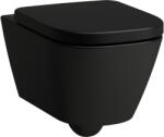 Laufen MEDA Fali WC `Advanced`, öblítőperem nélkül, mélyöblítéssel, "Silent Flush" öblítéssel Matt fekete H8201107160001 (H8201107160001)