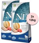 FARMINA NésD dog OCEAN felnőtt óriás maxi, lazac, tőkehal és sárgadinnye 2 x 12 kg