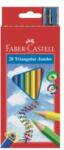 Faber-Castell Creioane triunghiulare Faber-Castell ECO cu ascuțitor 12 buc, colorate