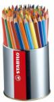 STABILO Creioane colorate triunghiulare STABILO Trio groase cutie 92 buc - 18 culori diferite