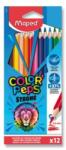 Maped Creioane triunghiulare MAPED "COLOR' PEPS STRONG" set de 12 buc