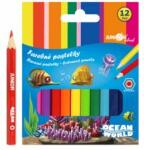 Junior Creioane colorate JUNIOR Ocean World MINI hexagonale - set de 12 buc