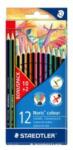 STAEDTLER Creioane colorate, set, hexagonale, STAEDTLER "Noris Colour 185", 10+2 culori diferite, 12 buc