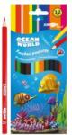 Junior Creioane colorate JUNIOR Ocean World triunghiulare - set de 12 buc