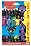 Maped Creioane colorate MAPED Color' PepsMonster, 18 buc