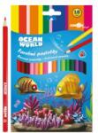 Junior Creioane colorate JUNIOR Ocean World triunghiulare - set de 18 bucăți