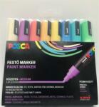 POSCA Filc készlet UNI Posca PC-5M Pasztell 8db/csomag világoszöld, tengerzöld, barack, korall, napsárga, világoskék, levendu