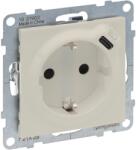 Legrand Priza schuko simpla 2P+T cu USB tip C Legrand Suno ivoar 721229 (721229)