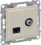 Legrand Priza TV de capat tip F + RJ45 UTP CAT6 Legrand Suno ivoar 721262 (721262)