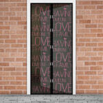 Delight Szúnyogháló függöny ajtóra -mágneses- 100 x 210 cm - "Love (11398M)