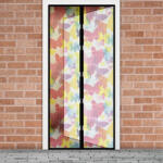 Delight Szúnyogháló függöny ajtóra -mágneses- 100 x 210 cm - színes pillangós (11398K)