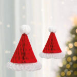 Family Collection Karácsonyi dekor - 3D, papír - mikulássapka lampion (58639A)