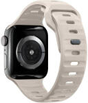 Bermek Curea Apple Watch Ultra, SE, Seriile 3, 4, 5, 6, 7, 8, 9, marimi 38mm/ 40mm/ 41mm, silicon, starlight (B-FITBAND030)