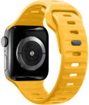 Bermek Curea Apple Watch Ultra, SE, Seriile 3, 4, 5, 6, 7, 8, 9, marimi 38mm/ 40mm/ 41mm, silicon, galben (B-FITBAND034)