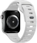 Bermek Curea Apple Watch Ultra, SE, Seriile 3, 4, 5, 6, 7, 8, 9, marimi 38mm/ 40mm/ 41mm, silicon, alb (B-FITBAND033)