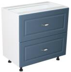 Spectral Mobila Corp inferior 80 cu 2 sertare metalice pentru greutate Zebra MDF albastru drept