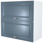Spectral Mobila Corp superior 80 cu 2 usi orizontale Zebra MDF albastru drept