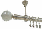 Casa Deco Logistics Galerie simpla tavan KULA CRYSTAL - 25mm - INOX Suport draperie