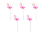 PartyDeco Set 5 Lumanari tort Flamingo, 3cm (SCS-8)