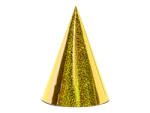 PartyDeco Coifuri de petrecere holografice, aurii, 16 cm (6 buc. 1 pachet) (CZAP6-019)