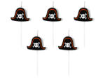 PartyDeco Set 5 Lumanari tort Petrecere cu Pirati, 2cm (SCS-3)