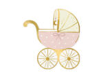 PartyDeco Set 20 servetele Carucior copii, roz deschis, 14x15cm (SPK29-081J)