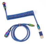 Keychron Cablu pentru tastatură Keychron - Blue Colorful Premium , USB-C/USB-C, albastru (KEYCHRON-ACC-Cab-6)