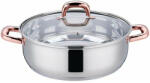 Grunberg Cratita din inox Grunberg, 30 cm, 6.6 l, capac din sticla (GR6130)