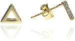Gold earrings for ladies AU81768 - 14 karátos arany női beszúrós fülbevaló pár (AU81768)