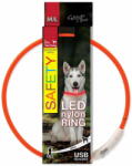Dog Fantasy LED nylon nyakörv narancssárga 65cm