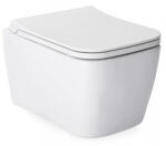 Cerano Quartz, függő WC csésze Peremless 49x36 cm WC ülőke nélkül, fehér fényes, CER-CER-425548 (CER-CER-425548)