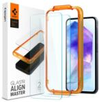 Spigen AGL07775 Samsung Galaxy A55 Spigen Align Master edzett üveg képernyővédő fólia, felhelyezést segítő kerettel, 2 db-os csomag, átlátszó (AGL07775)