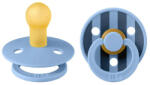 BIBS Studio Pin Colour cumi szett (2 db) - Kék csíkos (0-6 hónap)