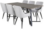 Étkezőgarnitúra Dallas 1345 (Világosszürke + Fekete)