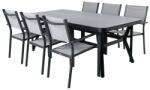  Asztal és szék garnitúra Dallas 2135 (Szürke + Fekete)