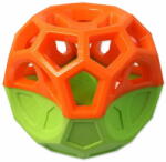 Dog Fantasy Játékkutya Fantasy labda góemetrikus mintákkal fütyülő narancssárga-zöld 8, 5cm