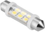 Teesa ZAR0076-2 Autós LED izzó 12V 6xSMD LED fehér színű, 40mm (sofita) (ZAR0076-2)