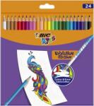 BIC Színes ceruza készlet, BIC Evolution Illusion , 24 különböző szín (987869) - irodaszermost