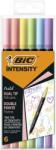 BIC Ecsetirón készlet, kétvégű, BIC "Intensity", 6 különböző pasztell szín (BC503826) - officesprint