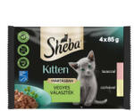 Sheba Kitten Selectie Mix - alutasakos mártásban (lazac, csirke) kölyökmacskák részére (4x85g)