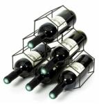 Compactor Suport Compactor pentru 6 sticle de vin, 28 x 28 x 4, 5 cm, oțel mat Suport sticla vin