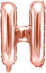PartyDeco Balon folie Litera H , 35cm, rose gold (1 buc. ) (FB2M-H-019R)