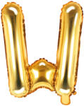 PartyDeco Balon folie Litera W , 35cm, auriu (1 buc. ) (FB2M-W-019)