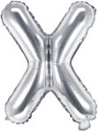 PartyDeco Balon folie Litera X , 35cm, argintiu (1 buc. ) (FB2M-X-018)
