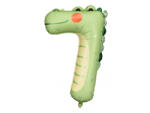 PartyDeco Balon folie Numarul 7 - Crocodilul, 56x85 cm, mix (1 pachet 1 buc. ) (FB163-7)