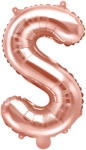 PartyDeco Balon folie Litera S , 35cm, rose gold (1 buc. ) (FB2M-S-019R)