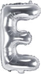 PartyDeco Balon folie Litera E , 35cm, argintiu (1 buc. ) (FB2M-E-018)