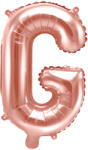 PartyDeco Balon folie Litera G , 35cm, rose gold (1 buc. ) (FB2M-G-019R)