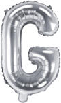 PartyDeco Balon folie Litera G , 35cm, argintiu (1 buc. ) (FB2M-G-018)